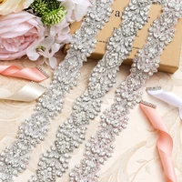 missrdress wedding belt bridal belt silver crystal hand beaded rhinestones sequin wedding sash for bridal accessories jk807