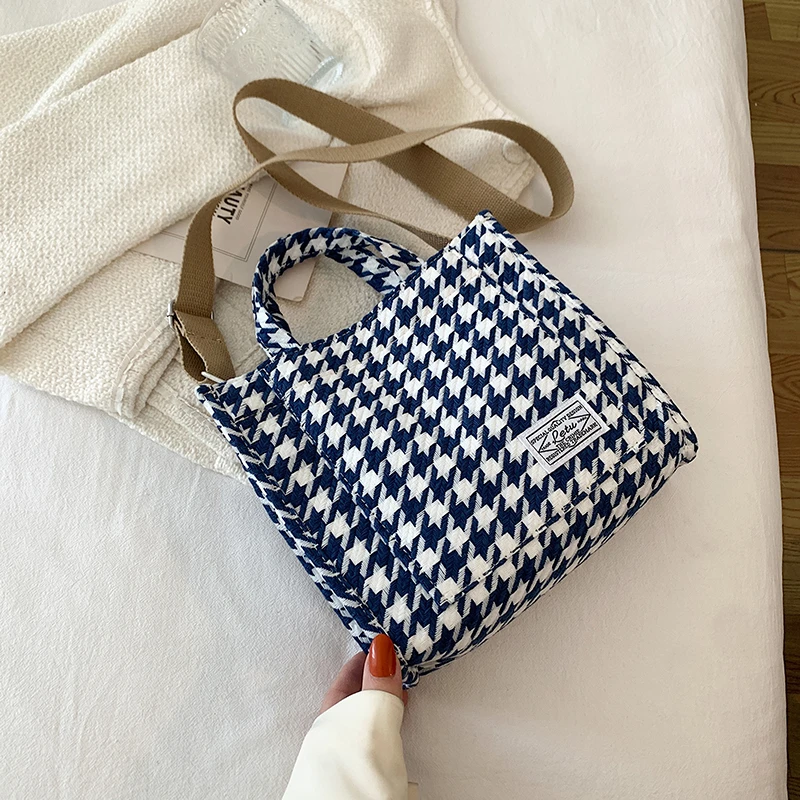 

Дамские вместительные сумки-мессенджеры на плечо с рисунком «гусиные лапки», новинка 2022, сумки, роскошные дизайнерские женские кошельки дл...