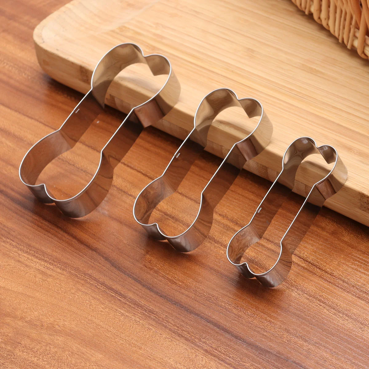 

3 Cookie Stainless Steel DIY Molds for Party Home Bakery