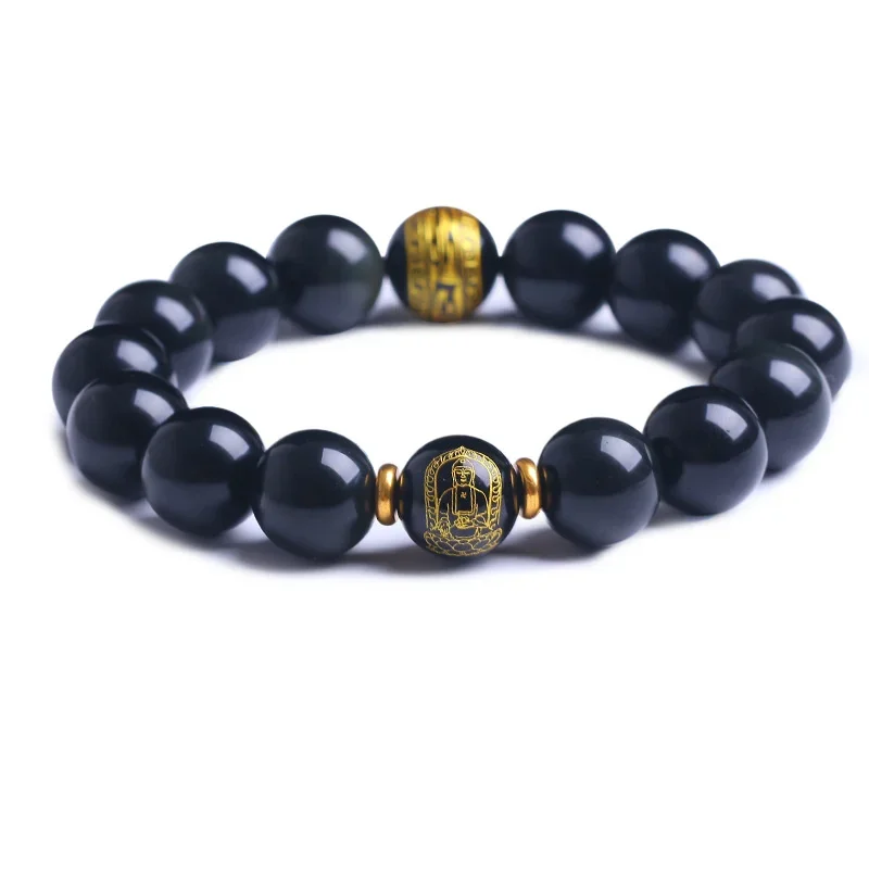 Горячая Распродажа натуральные пары ручной вырезания два цвета обсидиановый