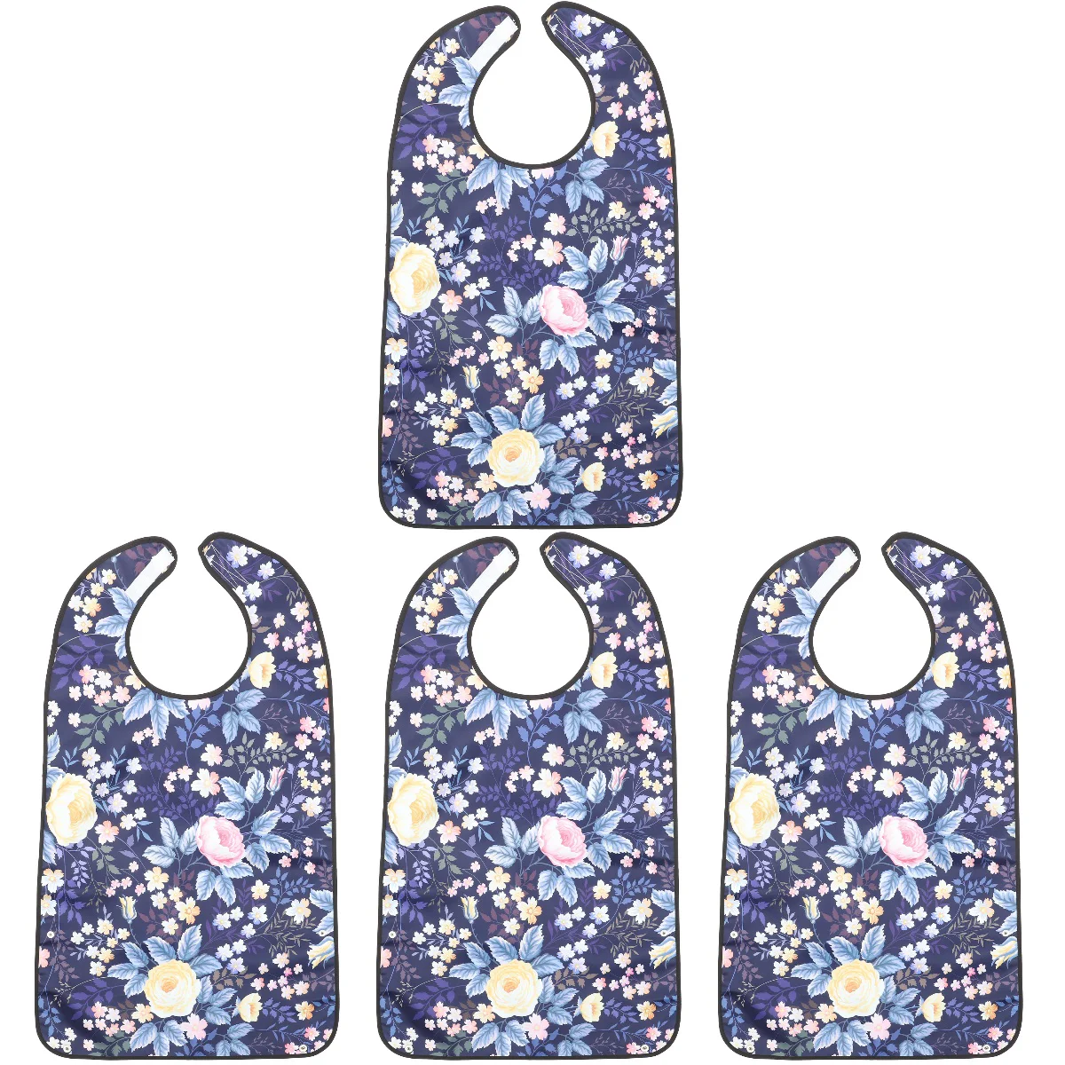 

4pcs Household Dinner Bib Wear-resistant Elderly Bib Clothing Protector Accessory