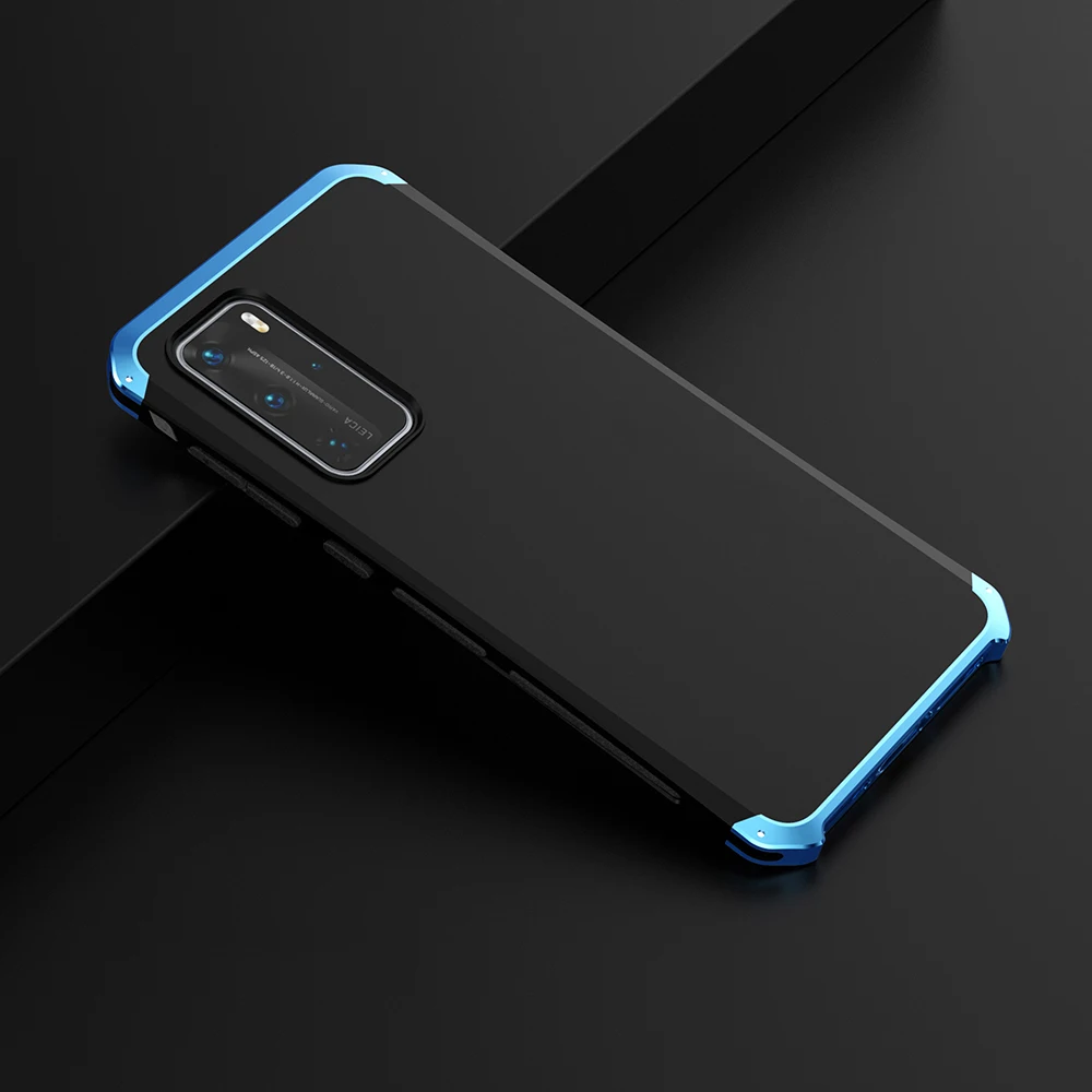 

Textured Anti-fall Metal Frame For Huawei P40 P20 P10 Plus PRO Aluminum Alloy Mate 40 30 10 Honor 9X 10X 30s V30 V8 V20 Bumper