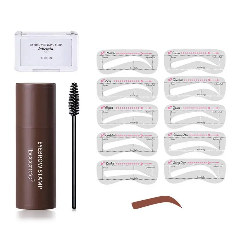 

Shaping Kit Brow Styling Cream Sweat Resistance Natural Wild Brow Soap Fixing Brow Wax Waterproof Contour Stencil
