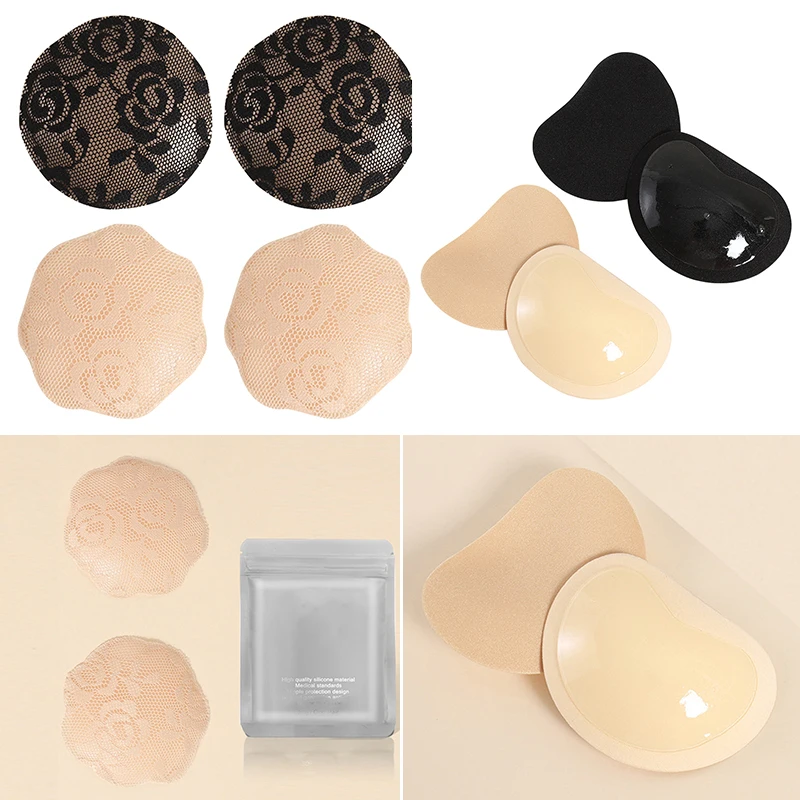 

Women's Adhesive Bra Pads Invisible Padding Inserts Sponge Bra Breast Push Up Pads Swimsuit Bra Pad Nipple Cover Stickers Patch