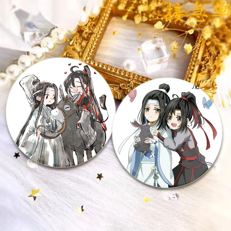 Эмалированные штифты Mo Dao Zu Shi аниме-броши Lan Zhan Wei Ying Wangji Wuxian Мультяшные аксессуары