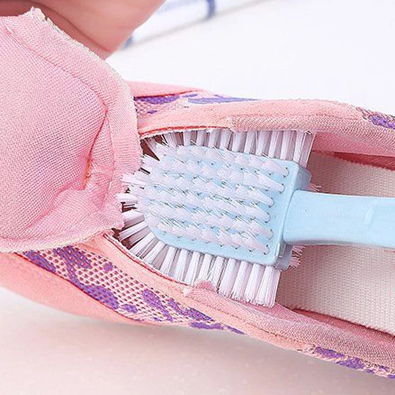 

1 шт., щётка для обуви с двойной головкой, с длинной ручкой