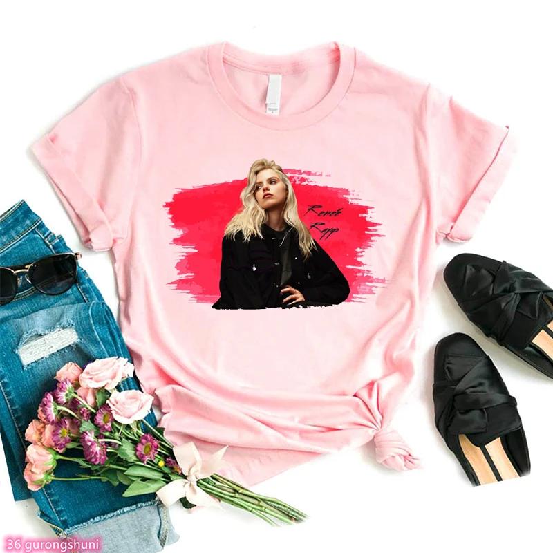 Женская Футболка С Рисунком Музыкант Репер Дизайн Хип-хоп Стиль 90-х Хлопковая