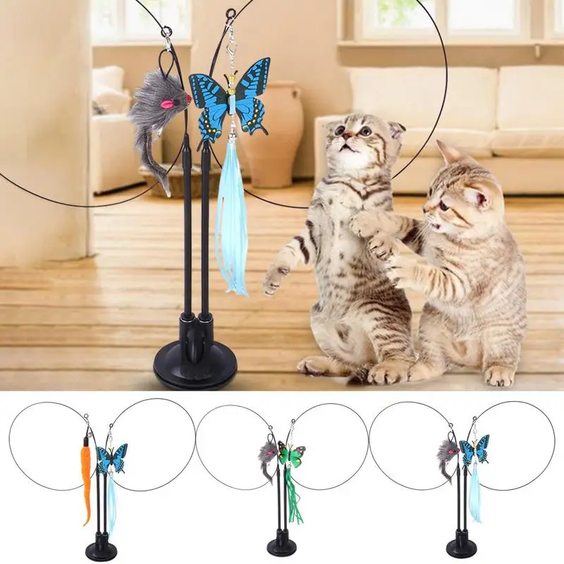 

Sucker Cat Teaser Toy Cat Interactive Toy Portable Cat Teaser Developmental Toys Indoor Kittens Puppy Cat Wand Pet Supplies