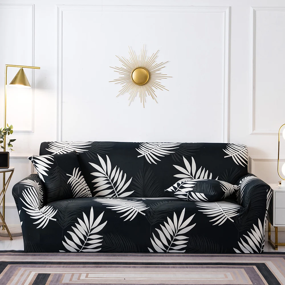 

Nordic Floral Stretch Elastic Sectional Seat Sofa Cover Set Chaise Long Couch Slip Cover Armchair L Shape Case for Living Room