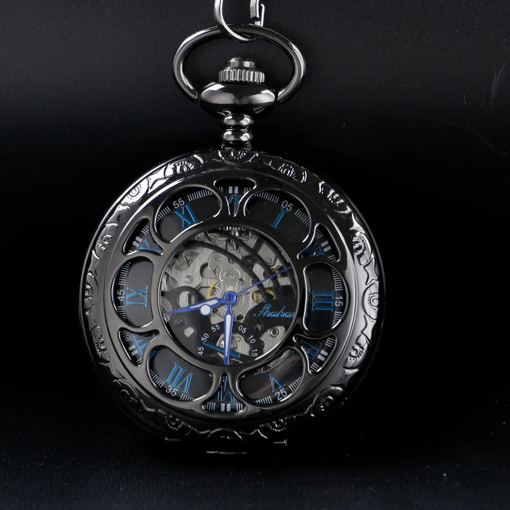 High Quality Mechanical Pocket Watch Special Hollow Design Unisex Necklace Timing Pendant Men's and Women's Pocket Watch Gifts