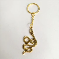 new fashion key ring metal key chain keychain jewelry color plated snake cobrapendant