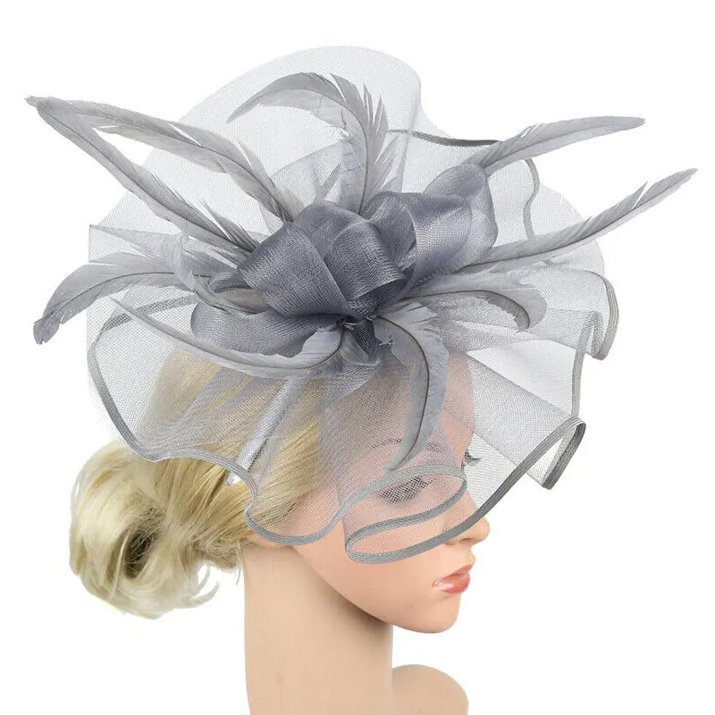 Женская тиара с перьями для свадебной вечеринки элегантный аксессуар