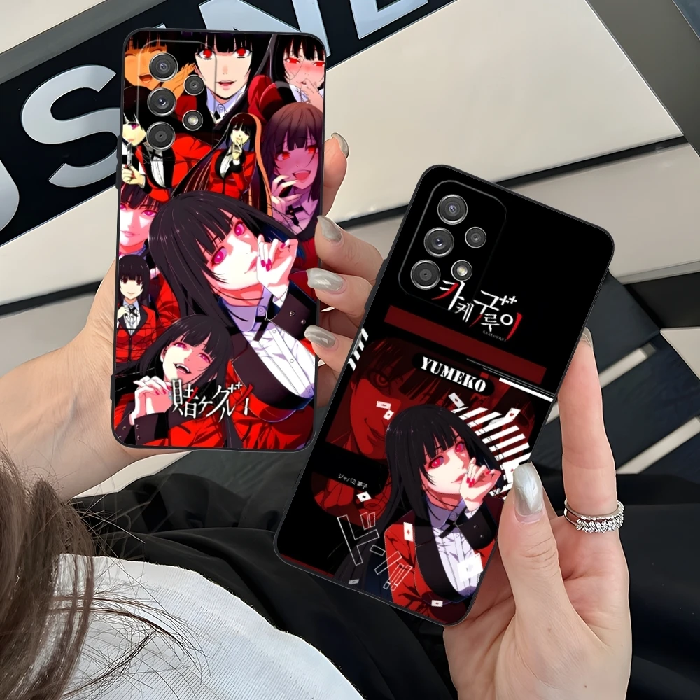 Kakegurui Yumeko Mobile Cell Phone Case for Samsung Galaxy A73 72 71 70 55 54 53 52 35 34 32 23 14 13 5G Black Cover Shell