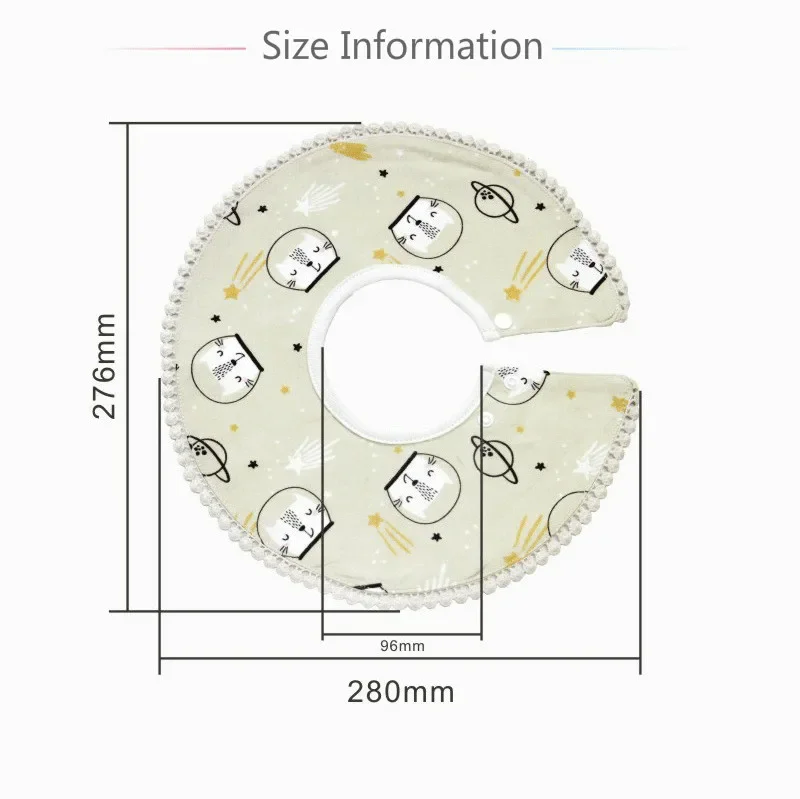 Детские нагрудники модные с круглым вырезом детские слюнявчики 360 градусов