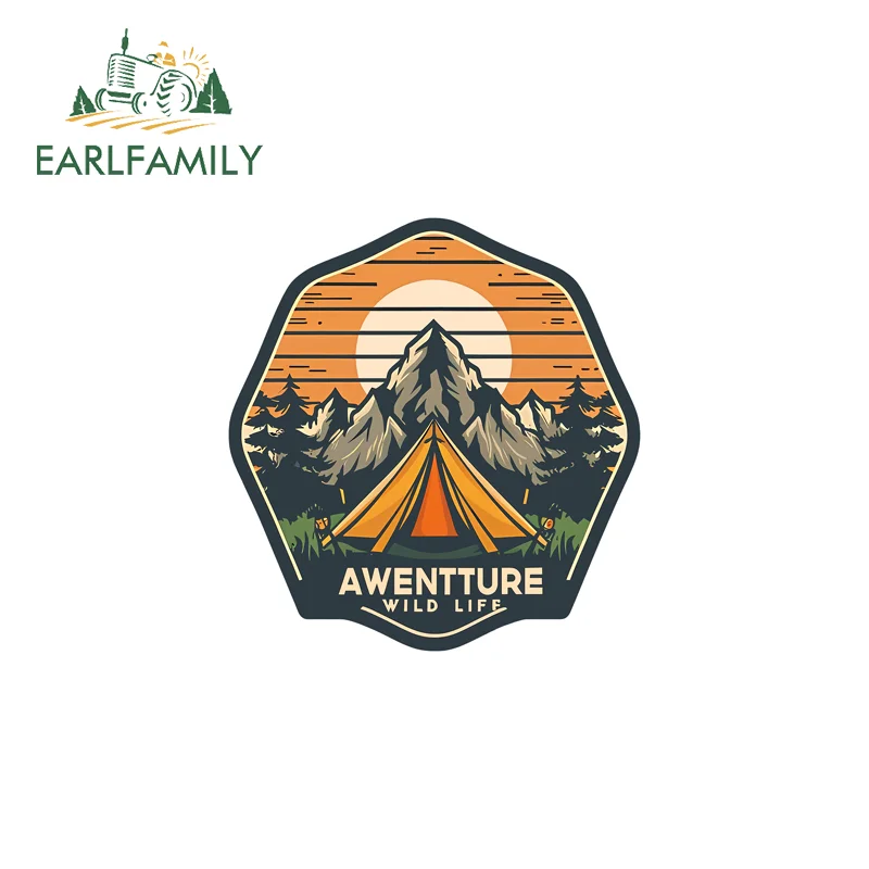 Фото Наклейки EARLFAMILY Go Wild Mountain Retreat: Яркие и привлекательные стикеры для инструментальных ящиков, компьютеров, кулеров, электровелосипедов и шлемов №1