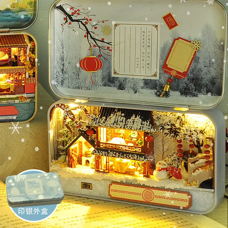 

Box Theatre Dollhouse Furniture Miniature Toy DIY Miniatures Doll House Furnitures Casa Toys for Children Birthday Gift
