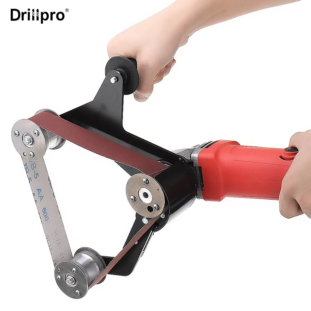 

DIY Sander Sanding Belt Adapter For M10 Spindle Angle Grinder Polishing Wood Metal Stainless Steel W/ Sanding Belts
