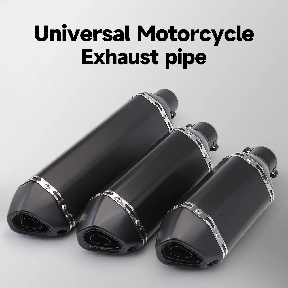 Фото Универсальный глушитель для выхлопной трубы мотоцикла Escape Moto для CBR650F CBR300 nmax155 Z400 Z900 pcx125 R3 R6 370 мм №2