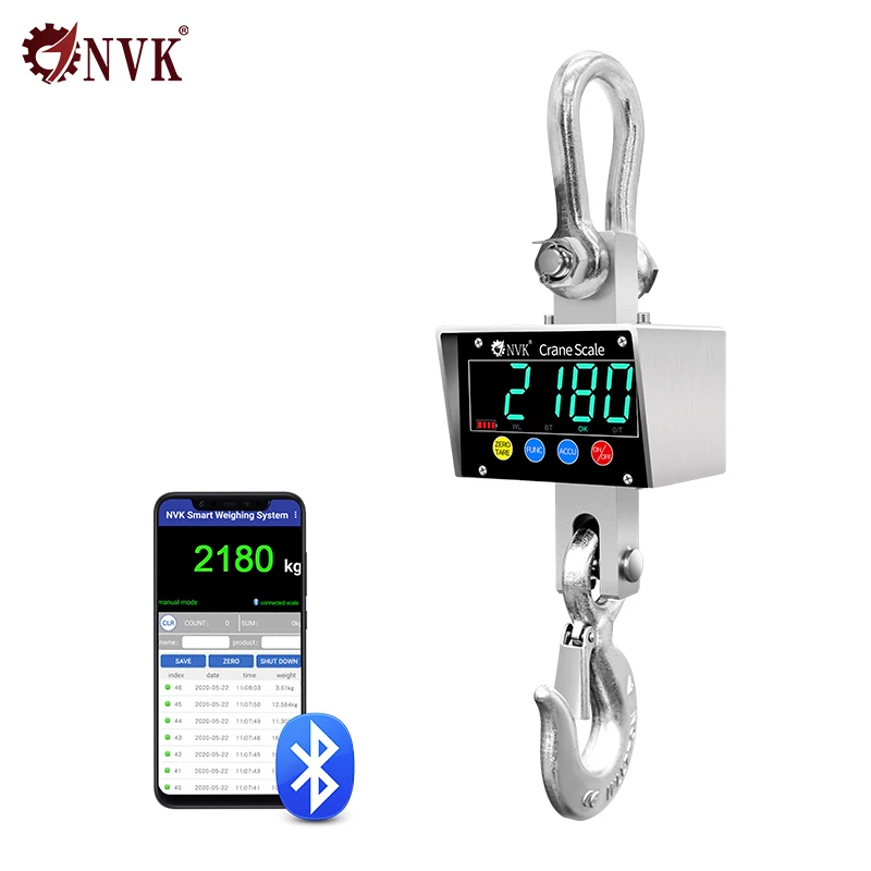 Фото Электронные весы NVK OCS 300 кг, цифровые крановые весы 2Т, 5Т, 10Т, из нержавеющей стали №4