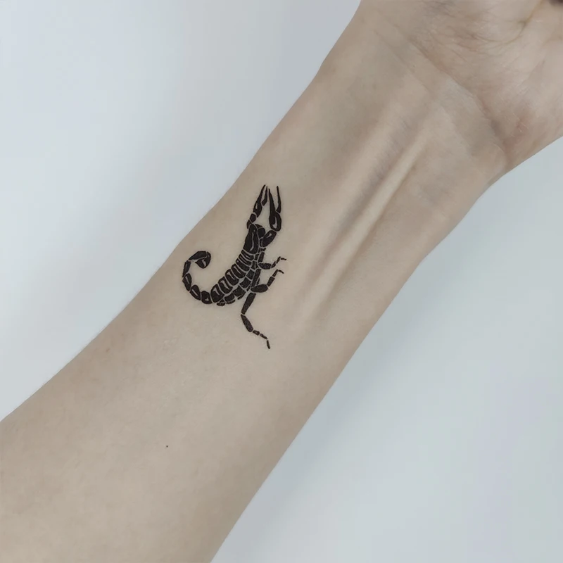 Scorpion Temporary Tattoo Sticker Waterproof Women Men Adults Fake Tattoos Body Art New Design 10.5X6cm Kids Hand Tatoo