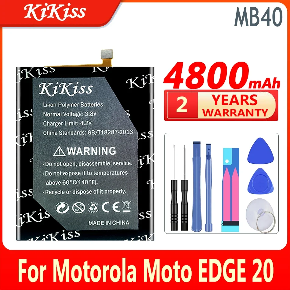 Аккумулятор KiKiss MB40 4800 мАч для Motorola Moto EDGE 20 EDGE20 XT2143-1 аккумулятор большой емкости