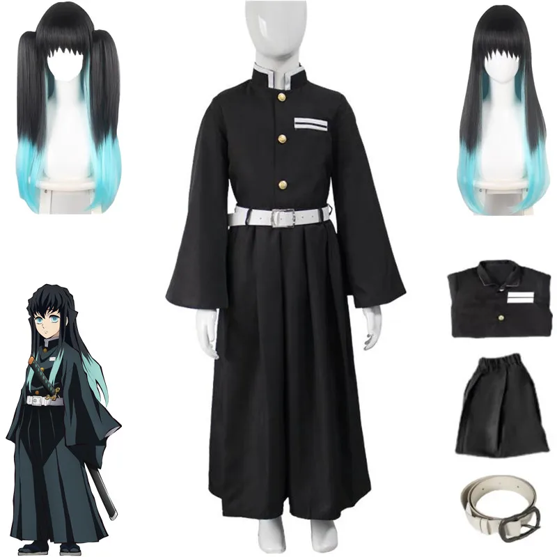 

Костюм для косплея аниме «рассекающий демонов», тоkitou Muichirou, детский костюм унисекс из топа и брюк, Крутое кимоно для Хэллоуина, костюм Кендо