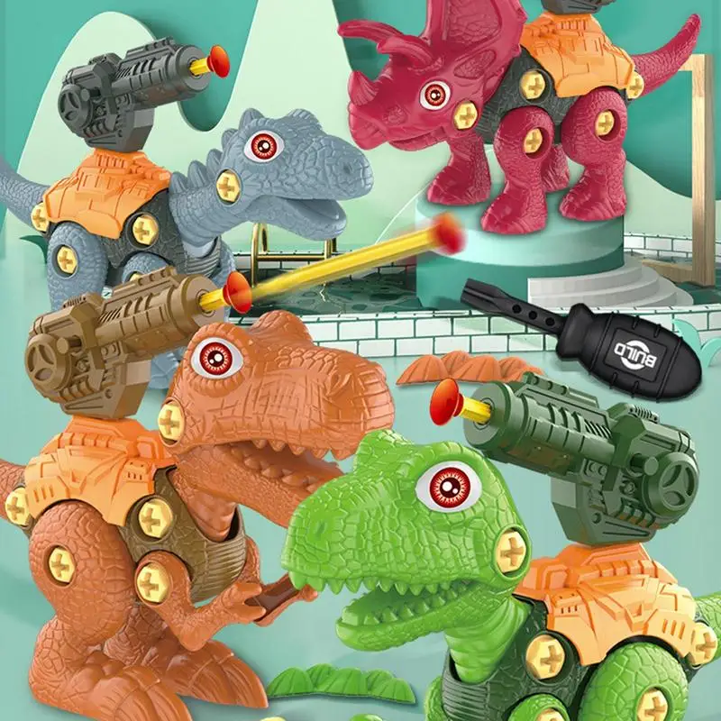 

Игрушки для мальчиков, DIY фигурки динозавров, игрушки с гибкими суставами, Дошкольный Тираннозавр Рекс, развивающая игрушка для малышей, дет...