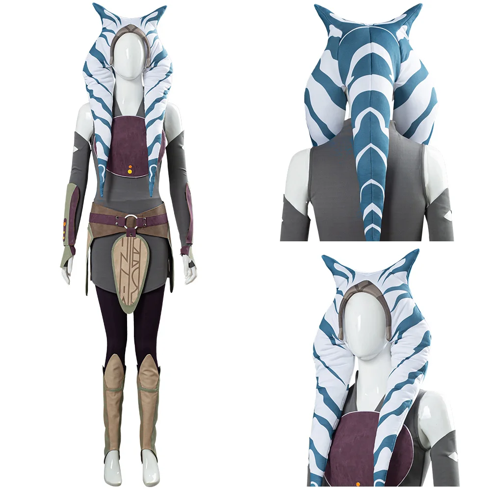 

Star Cosplay Rebels Ahsoka Tano Cosplay Costume Women Outfits Uniform Full Suit Halloween Carnival Costumes Custom Made