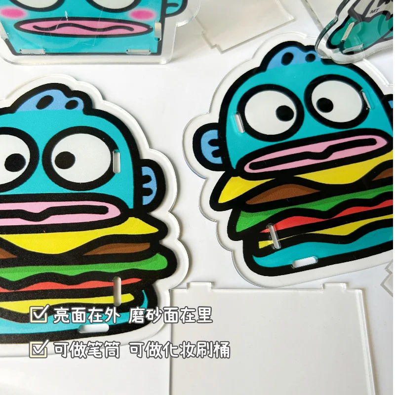 Фото Акриловая подставка для ручек Sanrio Ugly Fish, креативный настольный органайзер, держатель для кистей для макияжа, контейнер для учебных принадлежностей №3