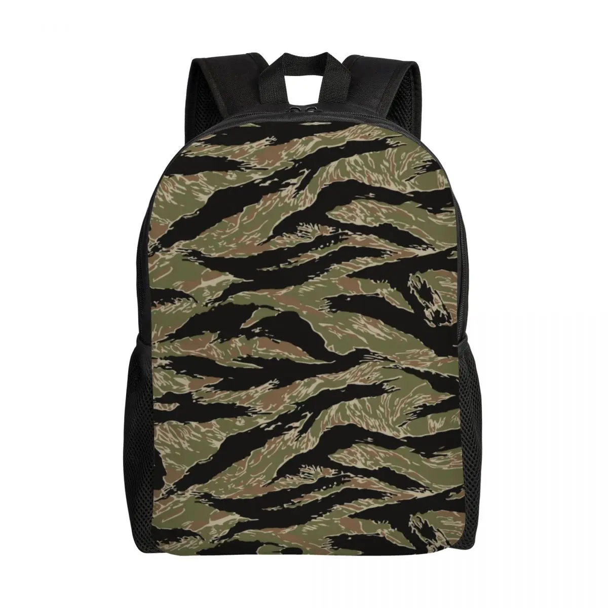 

Tiger Stripe Camo Backpacks for Boys Girls Military Tactical Camouflage School College Travel Bags Bookbag Fits 15 Inch Laptop