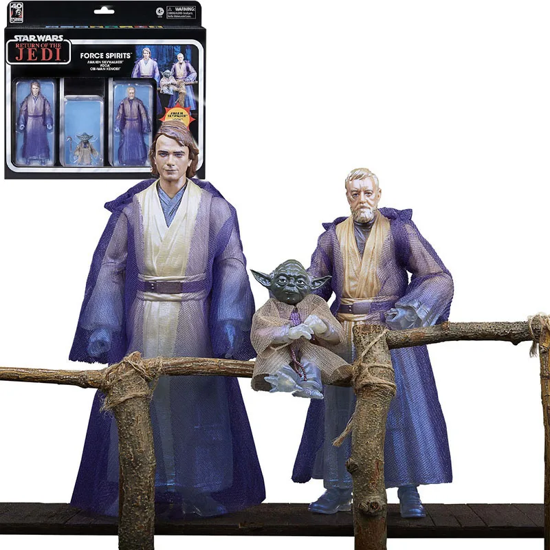 

Hasbro Star Wars The Black Series Force Ghosts Force Spirits Anakin Skywalker Yoda Obi-Wan Kenobi 3-Pack Figures Toy