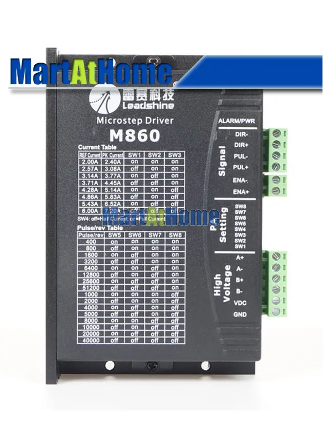

Leadshine M860 чпу шаговый привод контроллер 7.2A + 72V DC для X-Y столов, лазерных резаков, гравировальных машин #