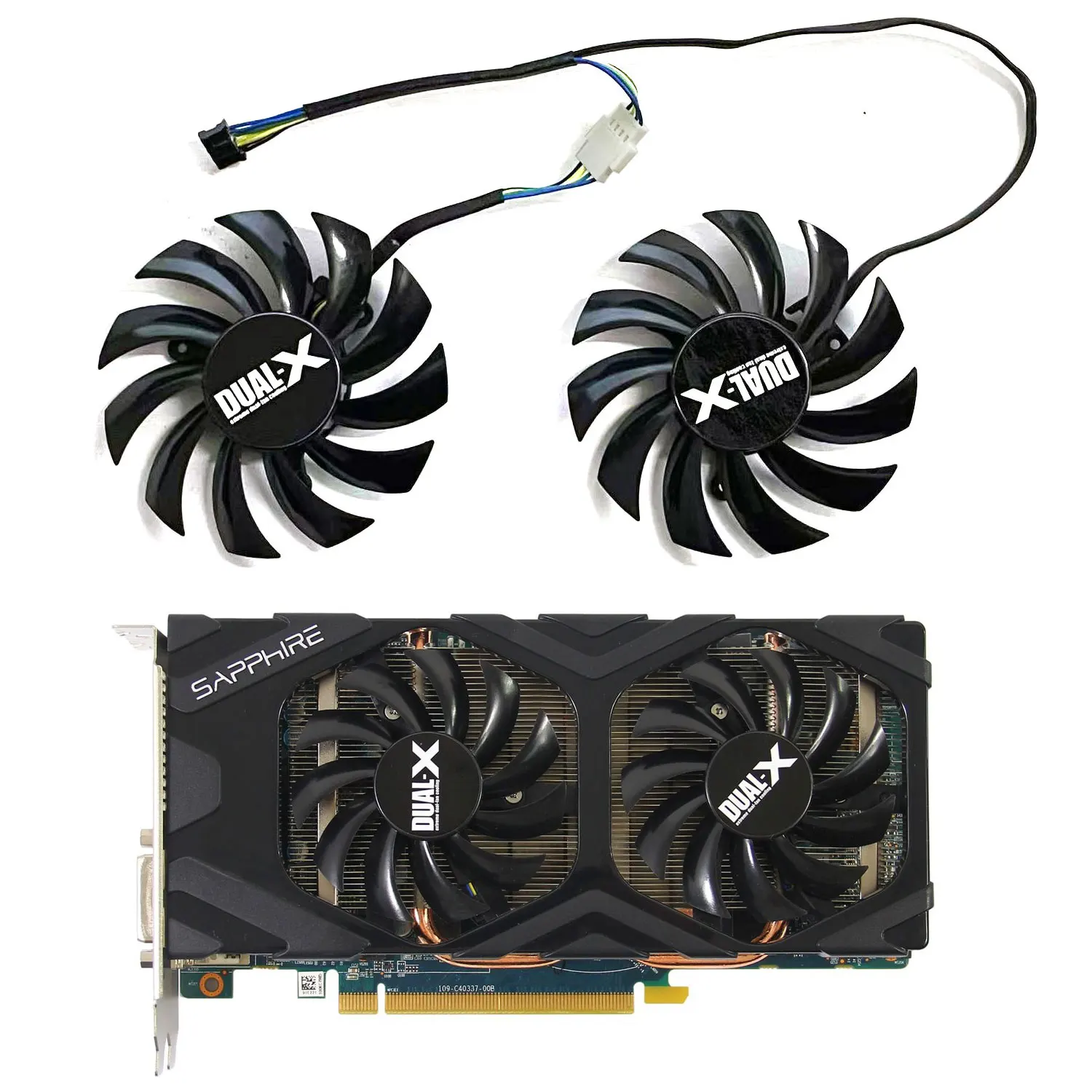 Совершенно новый 75 мм 4PIN FD7010H2S подходит для Sapphire R9 270X 280X HD6850 6970 7850 7870 7950 7970