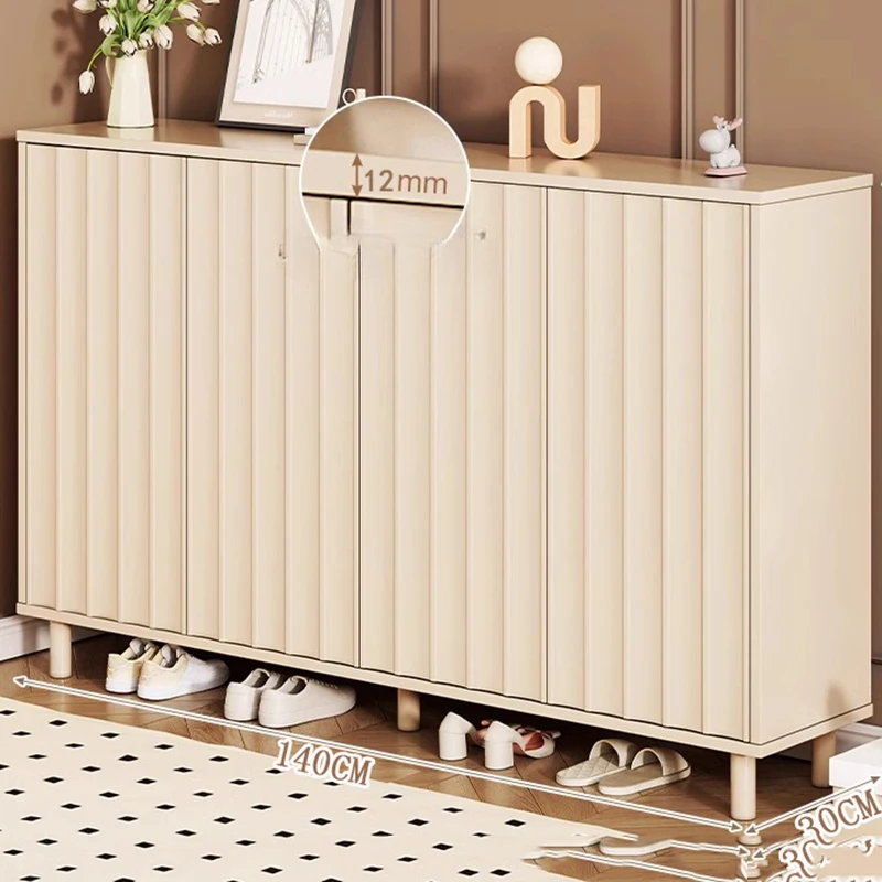 Деревянный шкаф для обуви шкафы хранения прихожей обувной современный