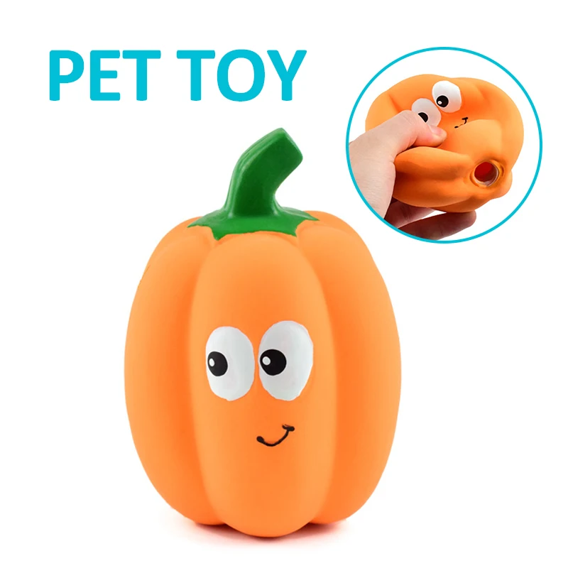 

Интерактивная игрушка для собак, латексная игрушка-пищалка для домашних животных, устойчивая к укусам, тыква на Хэллоуин, интерактивные игрушки для жевания домашних животных, собаки играют, тренировочная игрушка