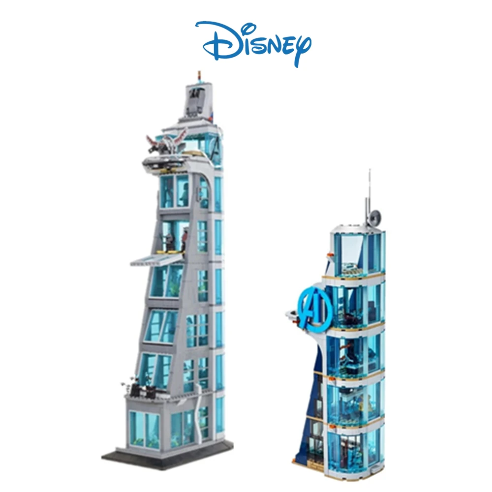 

Disney Avenger Tower Irons Spiders Heroes mans Thanos Thor Figures streetview model Building Blocks Bricks Toys Kid