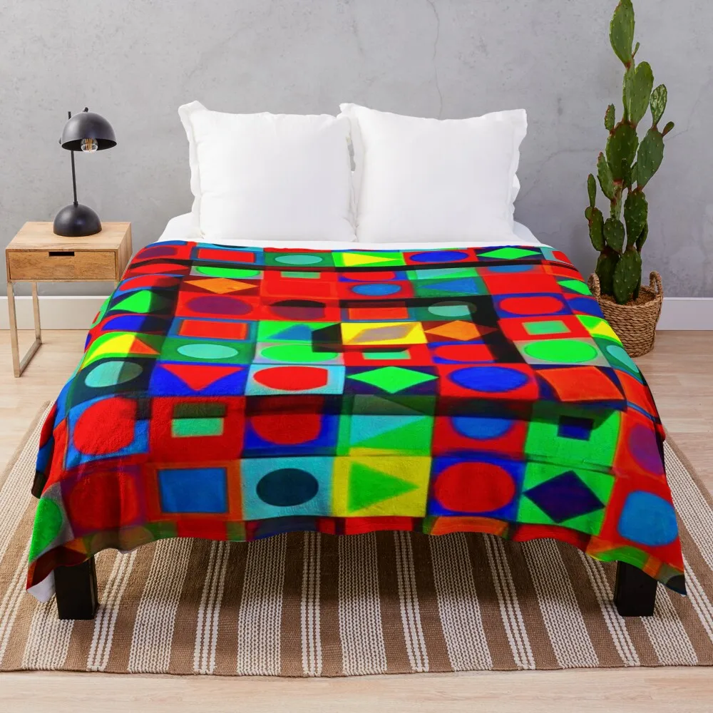 Victor Vasarely - Folklore 1963 пледы лохматое теплое зимнее одеяло модные одеяла для детской