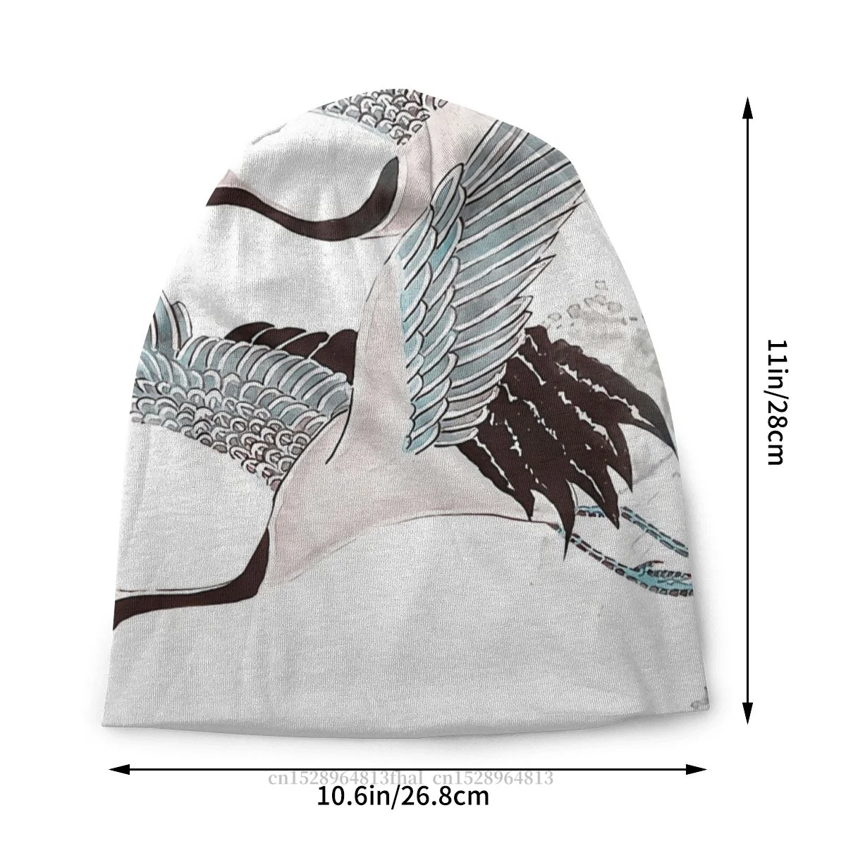 Шапка мужская Весенняя тонкая с красными Журавлями и летающим журавлем |