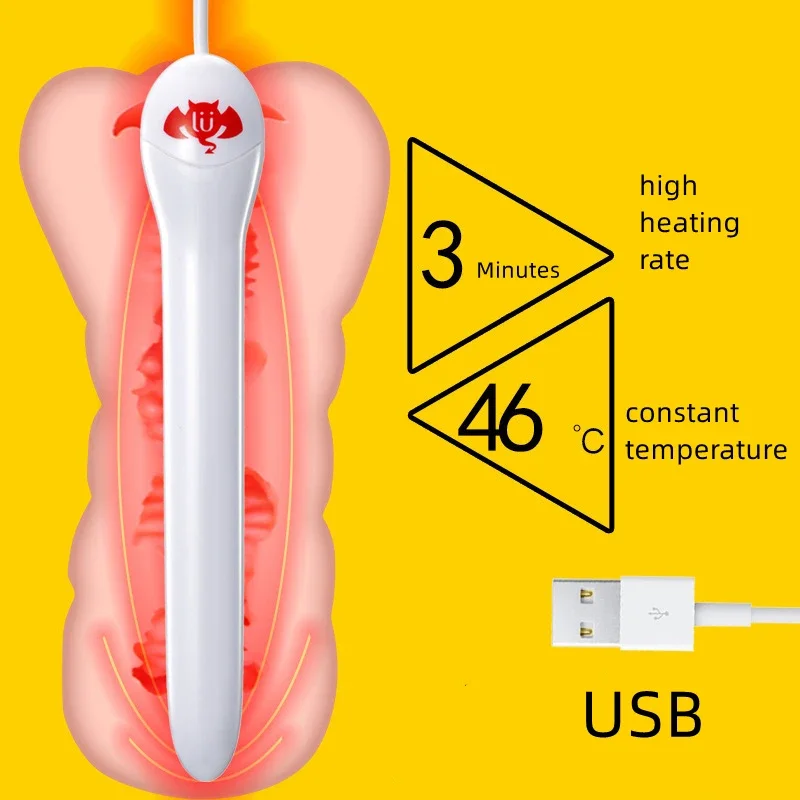 USB мастурбатор с постоянной температурой нагревательный стержень теплый 42