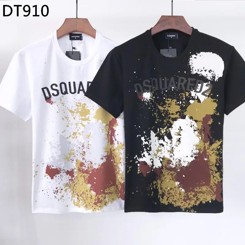 

2023 DSQUARED2 Letter Printed Cotton T-Shirt Short Sleeve Top DT910#