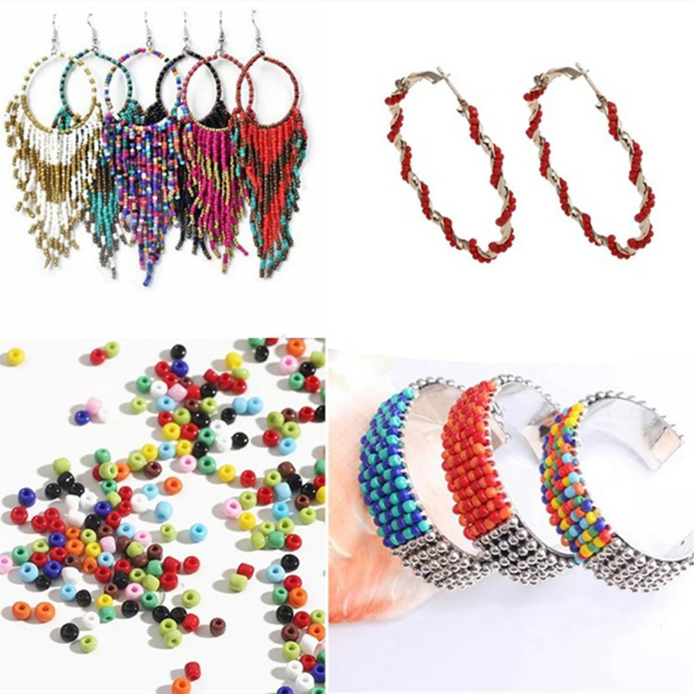 3mm Glass Seed Beads For Jewelry Making Set Diy Charms For Jewelry Making Beads For Jewelry Kit To Make Bracelets And Necklaces