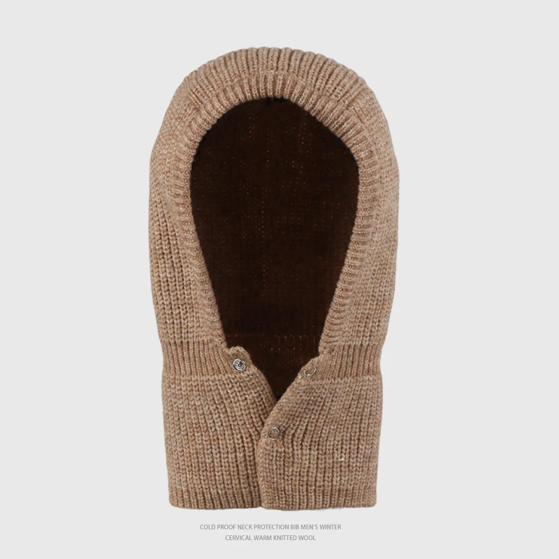 

Winter Knit Beanie Hat Women Warm Hooded Neck Collar Cap Fashion Lady Outing Windproof Skullies Cap Riding Balaclava Fall Cap