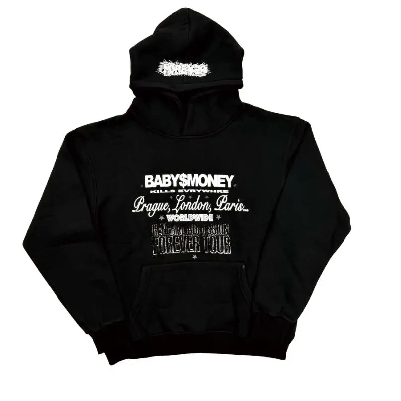 Фото Новый роскошный пуловер с капюшоном Baby Forever Destroy Lonely Tour Merch, толстовки с капюшоном, бархатный хлопок, плотный флис США # E116 №1