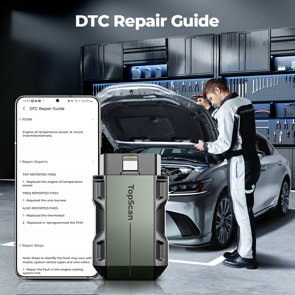 TOPDON Topscan Lite 70+ Бренды 8, специальные функции OBD2, двунаправленная полная диагностика системы, автомобильный карманный диагностический инструмент (art.: 3920d39ea2ffb) - 3920d39ea2ffb