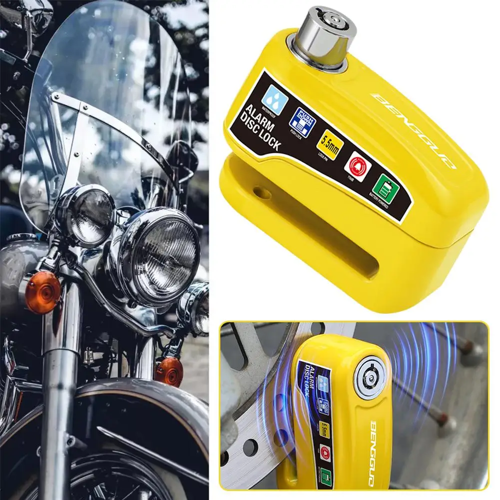 Мотоциклетный велосипедный замок сигнализация защитный водонепроницаемый диск