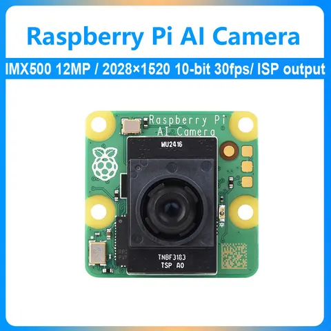 Камера Raspberry Pi AI, 12 МП, IMX500, официальный оригинальный интеллектуальный визуальный датчик, бортовой RP2040