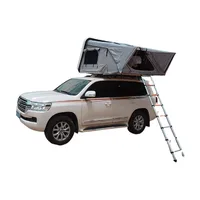 High quality pop up pickup truck overlanding fold out rooftop outdoor timber and thatch roof tropics military canvas tents