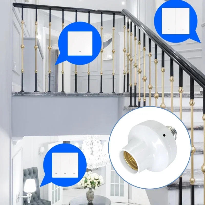 EWeLink WiFi E27 Smart Light Bulb Adapter 90-250V Lamp Holder Base Wireless Voice Control With Alexa Google Home