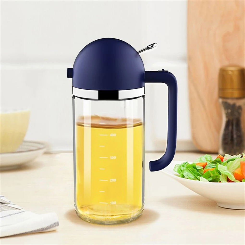 

Glass Oil Sprayer Bottle with Handle Reusable Pour Dispenser Spice Container Salad Dressing Cruet Restaurants Supplies
