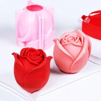 3d rose flower silicone mold candy polymer diy chocolate party baking wedding cupcake topper fondant cake decorating tools mould
